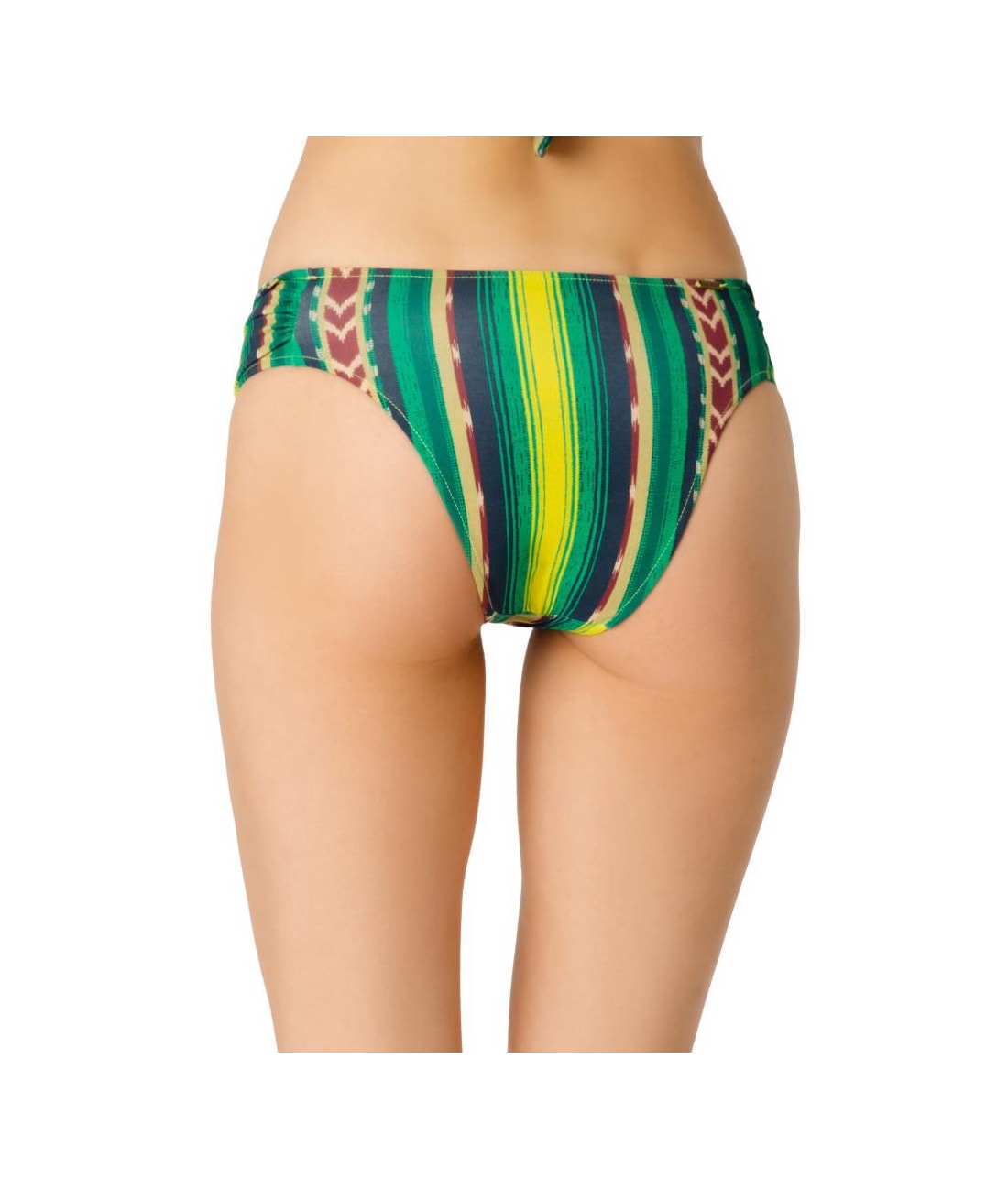 Calcinha Franzida Comfort Color Ikat Verde Escuro