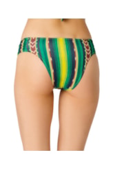 Calcinha Franzida Comfort Color Ikat Verde Escuro