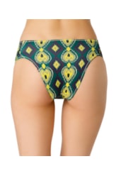 Calcinha Franzida Comfort Color Ikat Verde Escuro