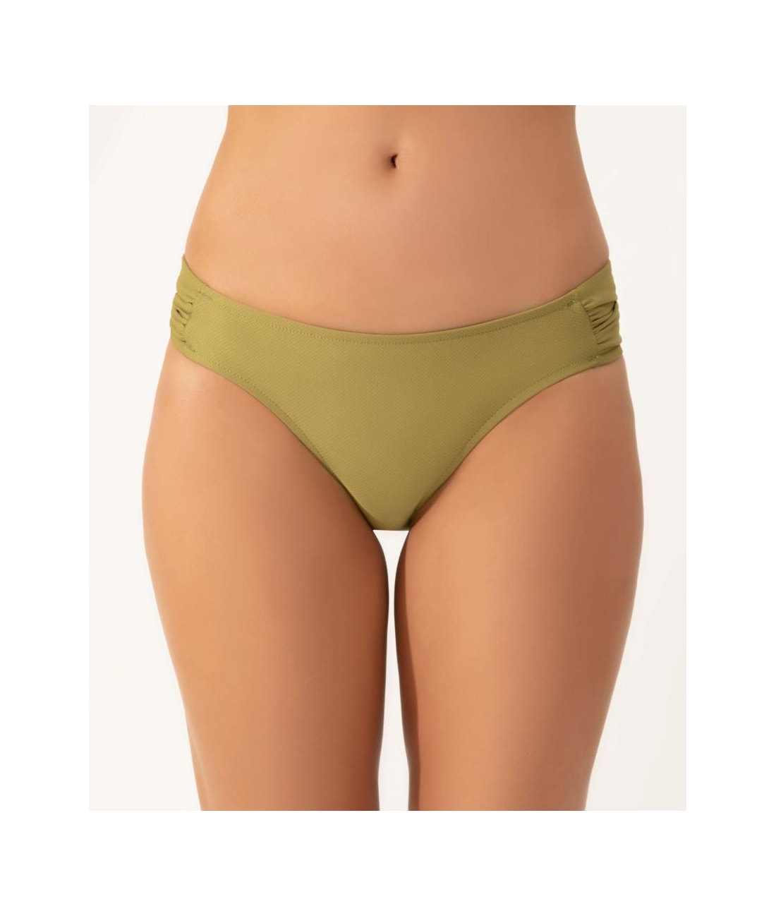 Calcinha Franzida Comfort Corais Pistache
