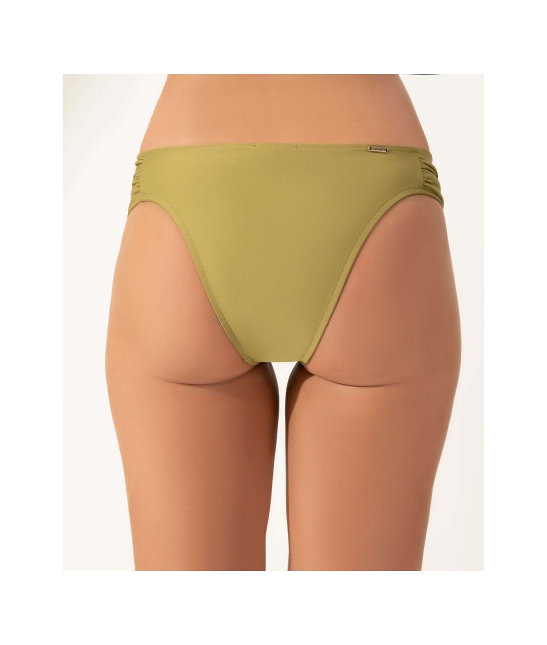 Calcinha Franzida Comfort Corais Pistache
