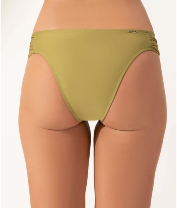 Calcinha Franzida Comfort Corais Pistache