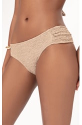 Calcinha Franzida Comfort Crepe Shine Marrom