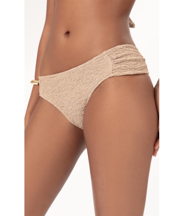 Calcinha Franzida Comfort Crepe Shine Marrom