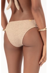 Calcinha Franzida Comfort Crepe Shine Marrom