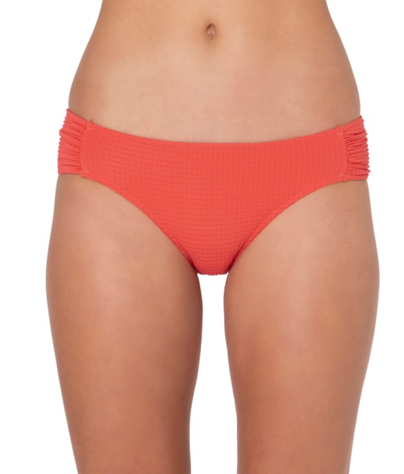 Calcinha Franzida Comfort Dots Coral