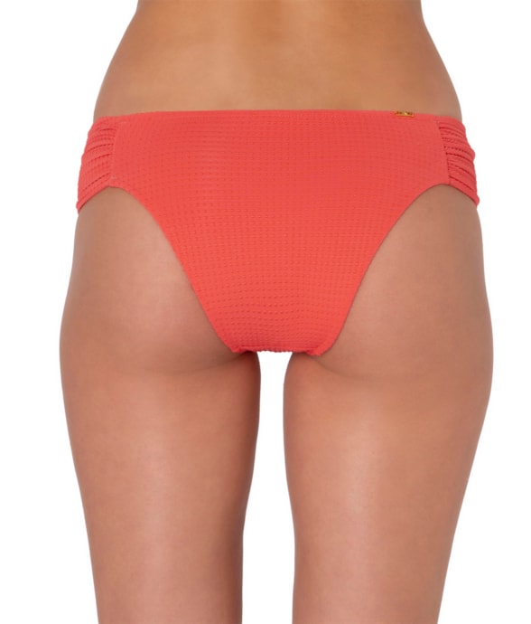 Calcinha Franzida Comfort Dots Coral