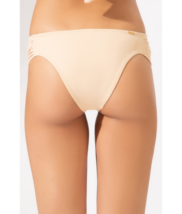 Calcinha Franzida Comfort Gaia Bege