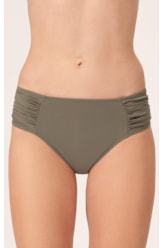 Calcinha Franzida Comfort Larga Air Sense Verde Militar