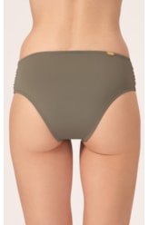 Calcinha Franzida Comfort Larga Air Sense Verde Militar