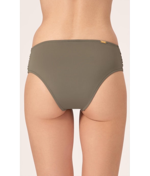 Calcinha Franzida Comfort Larga Air Sense Verde Militar
