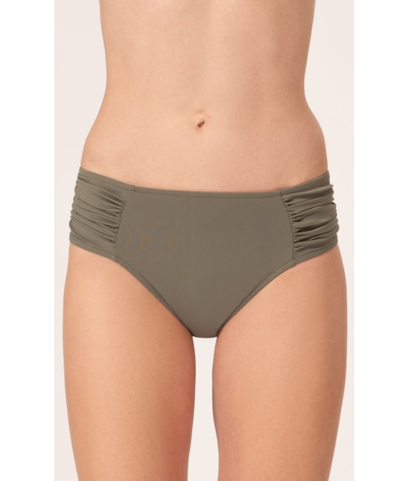 Calcinha Franzida Comfort Larga Air Sense Verde Militar