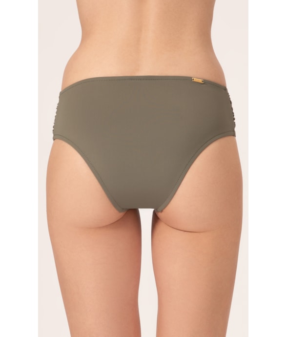 Calcinha Franzida Comfort Larga Air Sense Verde Militar