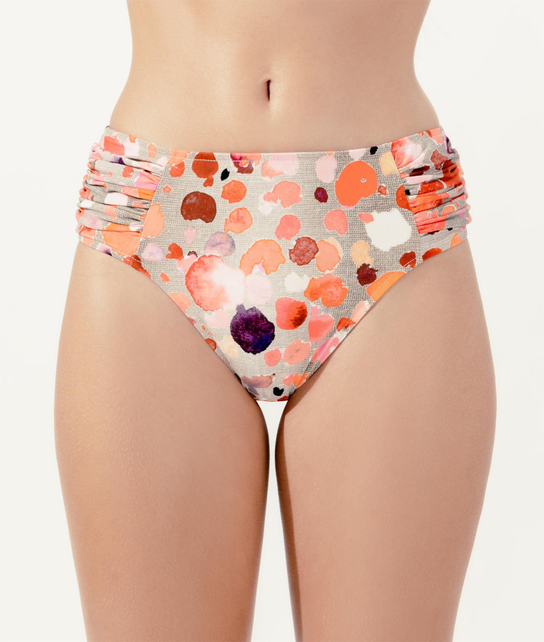 Calcinha Franzida Comfort Larga Belize Natural