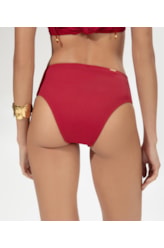 Calcinha Franzida Comfort Larga Canelado Pacific Cereja