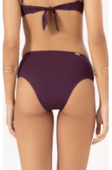 Calcinha Franzida Comfort Larga Clássicos Beringela