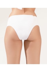 Calcinha Franzida Comfort Larga Clássicos Branco
