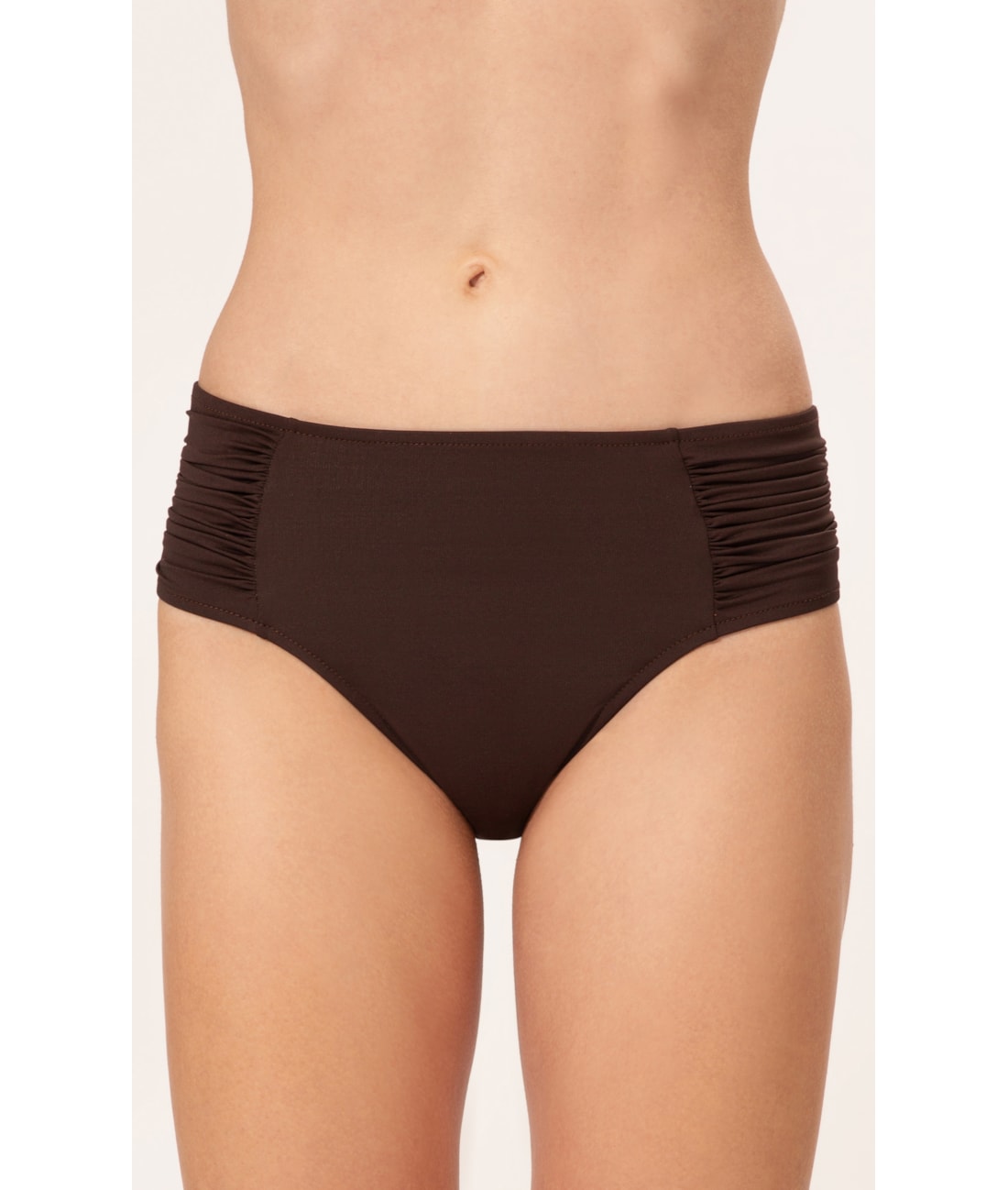 Calcinha Franzida Comfort Larga Clássicos Cafe