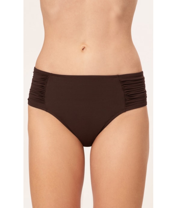 Calcinha Franzida Comfort Larga Clássicos Cafe