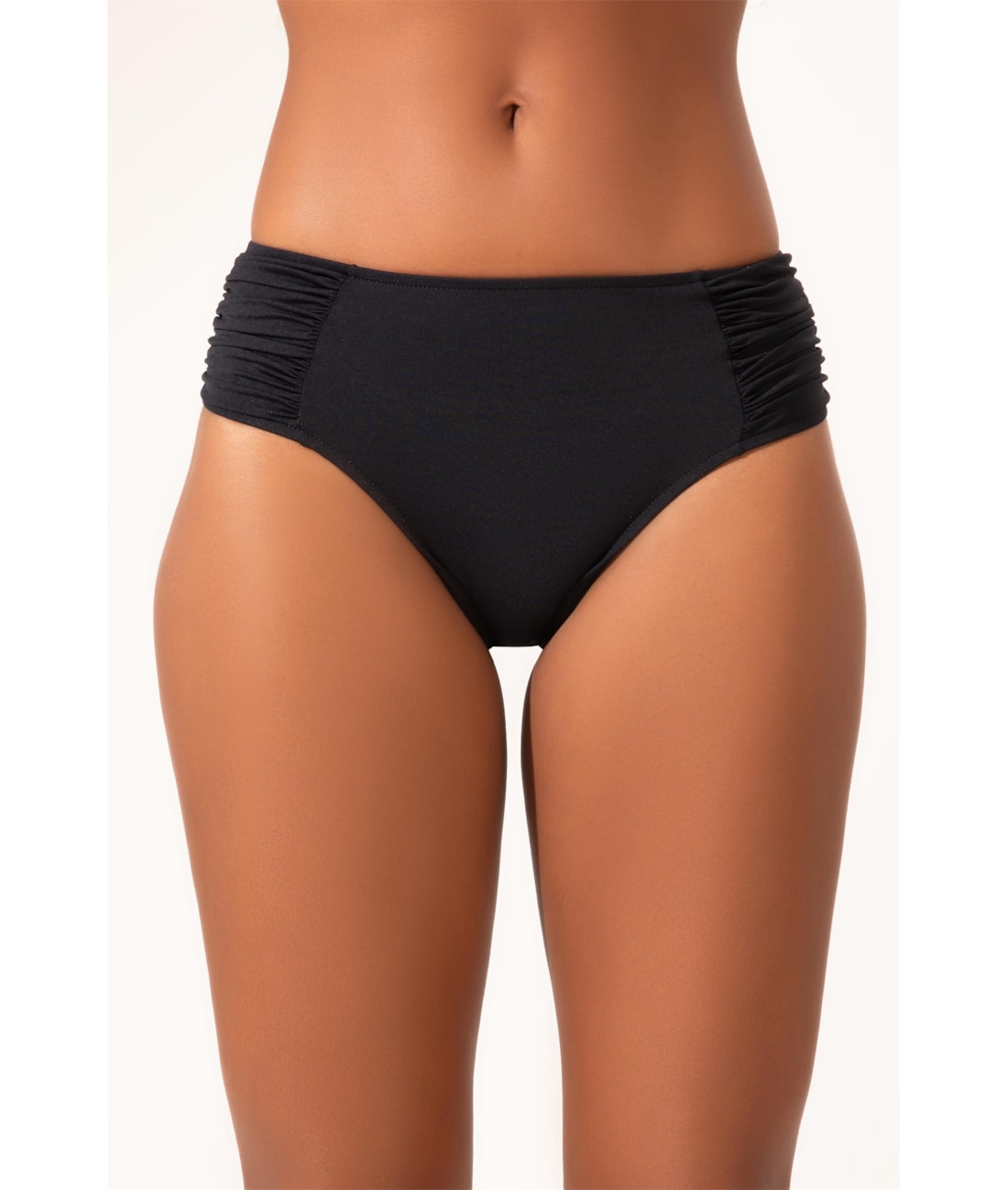 Calcinha Franzida Comfort Larga Clássicos Preto I