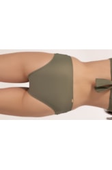 Calcinha Franzida Comfort Larga Clássicos Verde Oliva