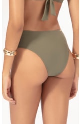 Calcinha Franzida Comfort Larga Clássicos Verde Oliva