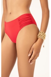 Calcinha Franzida Comfort Larga Clássicos Vermelho