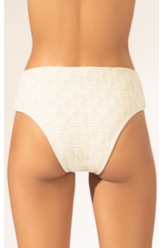 Calcinha Franzida Comfort Larga Eos Off White