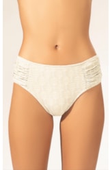 Calcinha Franzida Comfort Larga Eos Off White