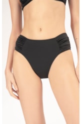 Calcinha Franzida Comfort Larga Essential Preto