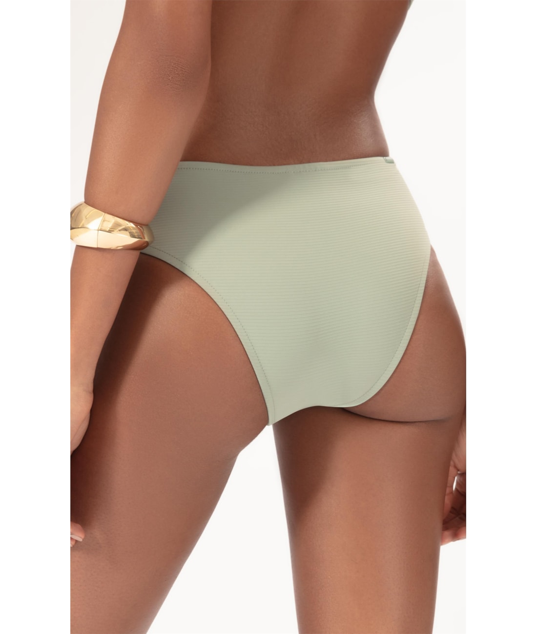 Calcinha Franzida Comfort Larga Essential Verde Oliva