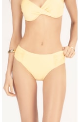 Calcinha Franzida Comfort Larga Fluid Amarelo Manteiga