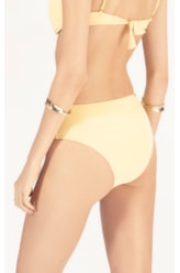 Calcinha Franzida Comfort Larga Fluid Amarelo Manteiga