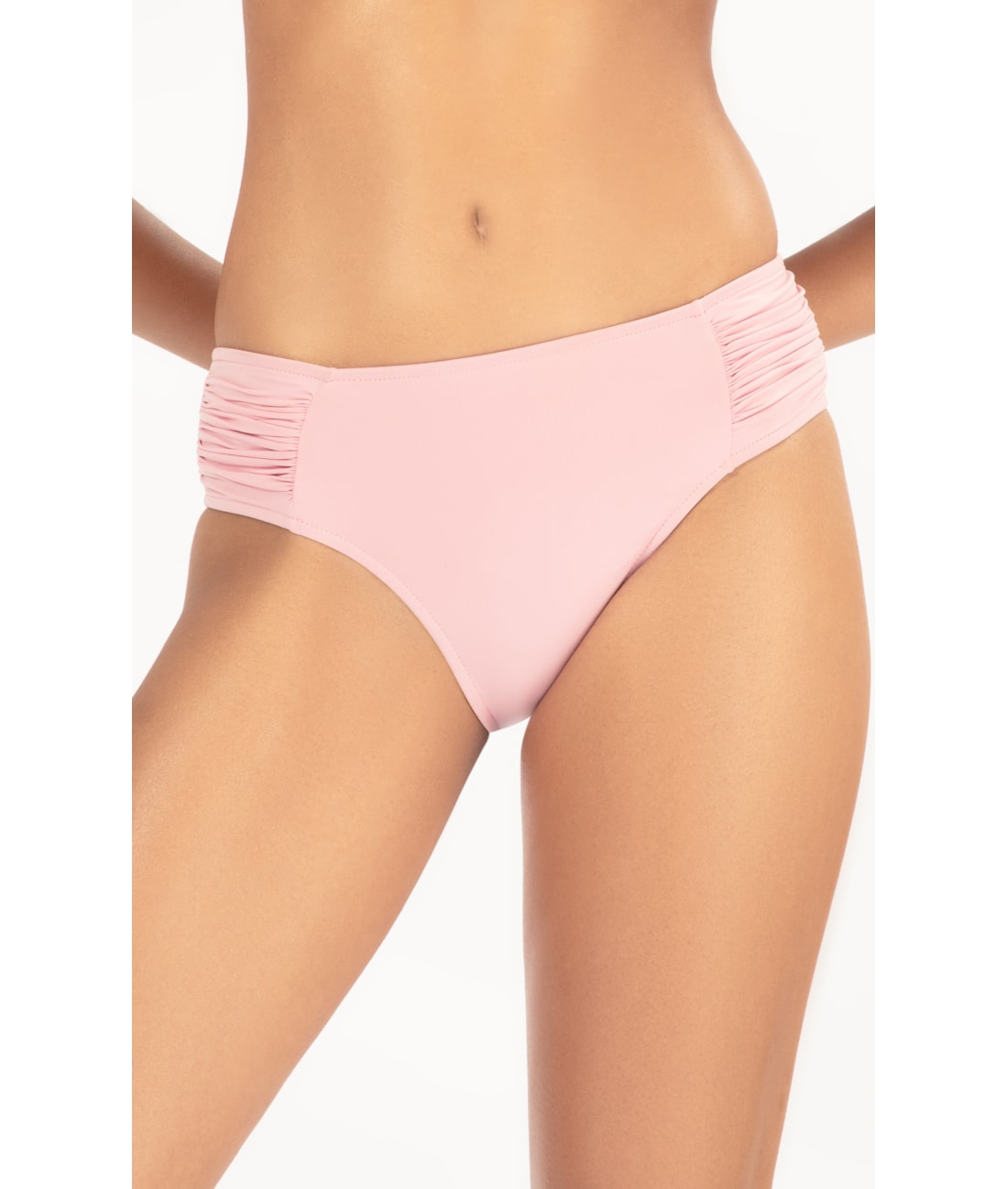 Calcinha Franzida Comfort Larga Fluid Rosa