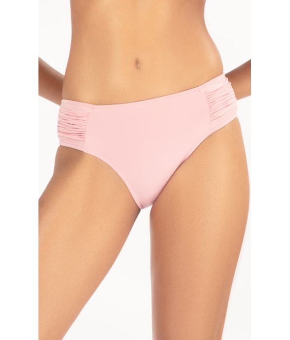Calcinha Franzida Comfort Larga Fluid Rosa