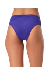 Calcinha Franzida Comfort Larga Leme Azul Bic