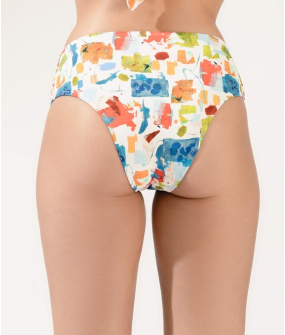 Calcinha Franzida Comfort Larga Maiôrca Branco