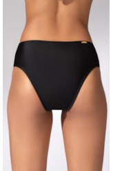 Calcinha Franzida Comfort Larga Sportiva Preto