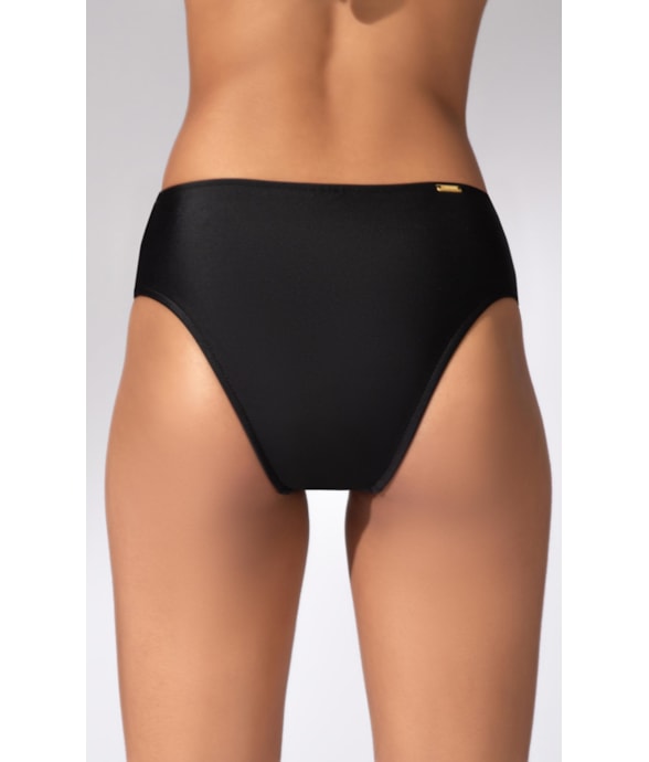 Calcinha Franzida Comfort Larga Sportiva Preto