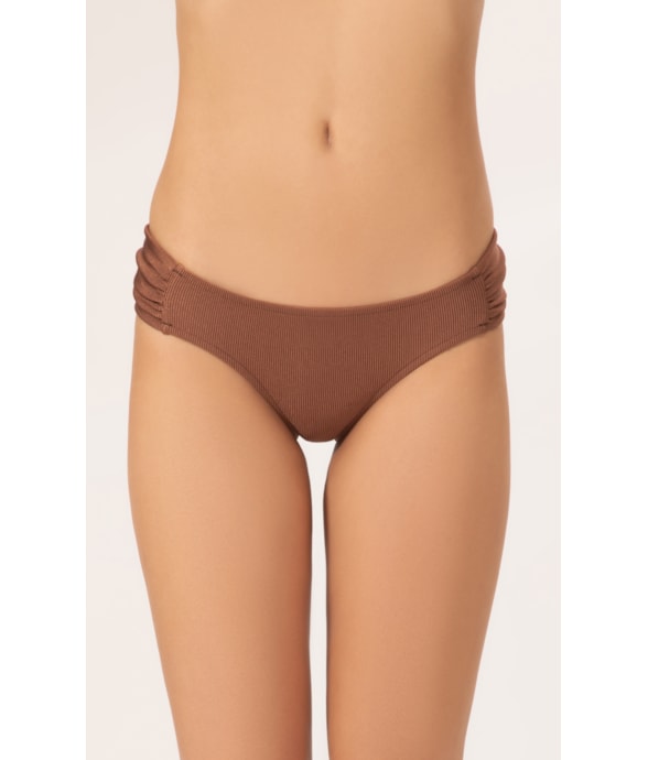 Calcinha Franzida Comfort Magic Marrom