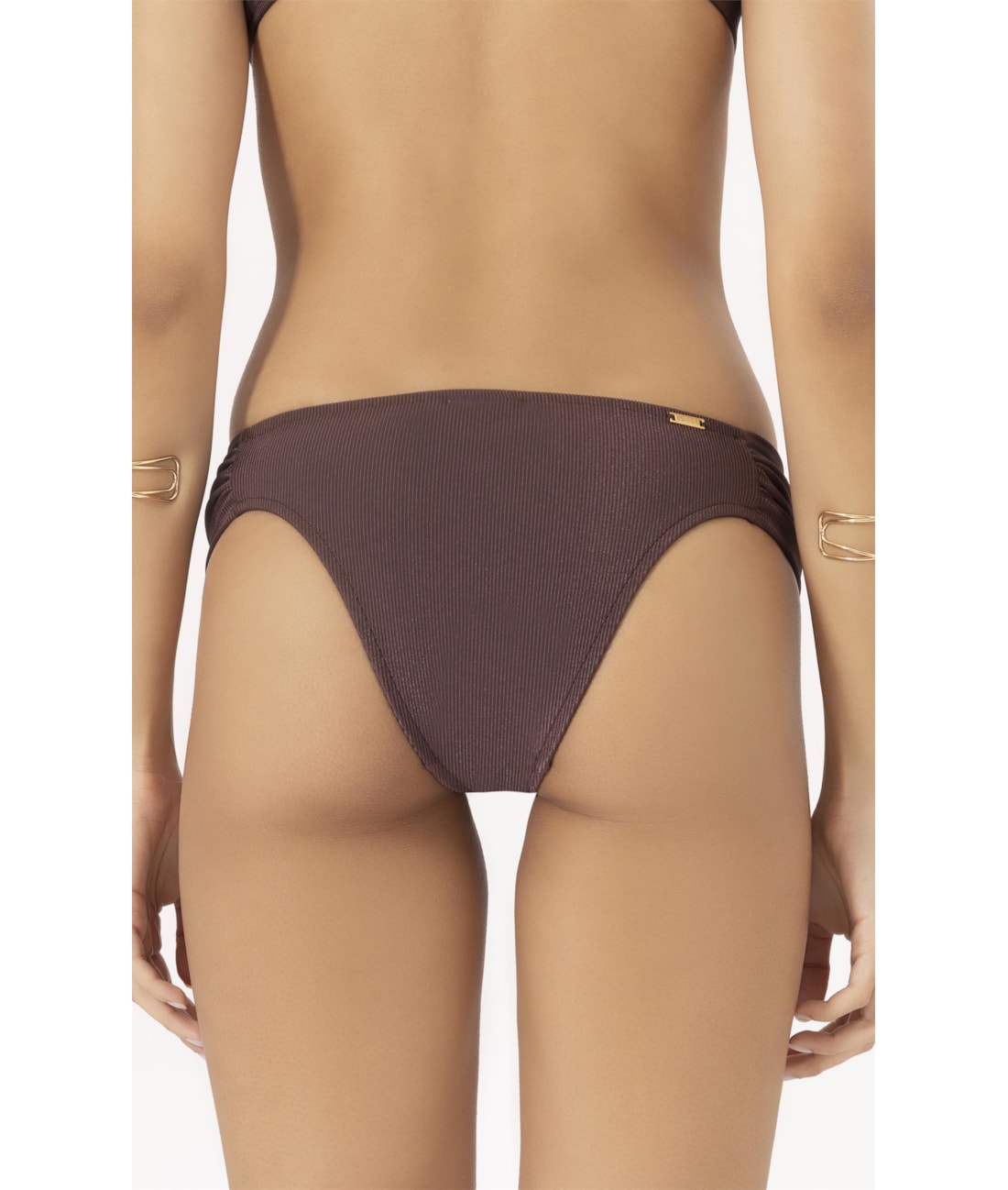Calcinha Franzida Comfort Magic Marrom Escuro