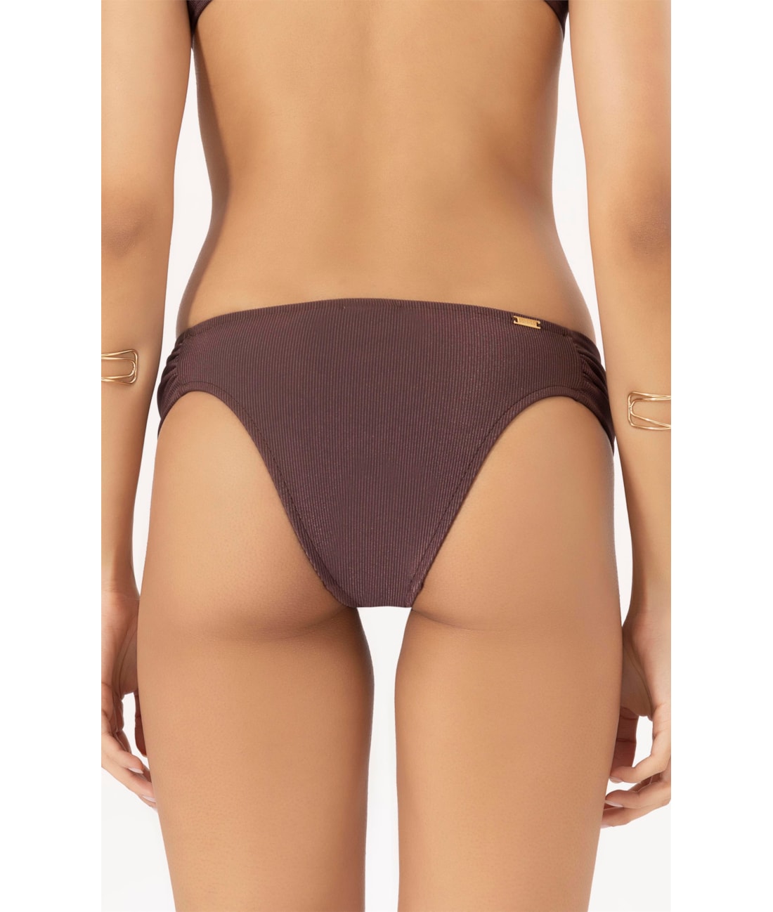 Calcinha Franzida Comfort Magic Marrom Escuro
