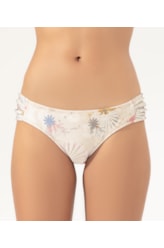 Calcinha Franzida Comfort Mapas Areia