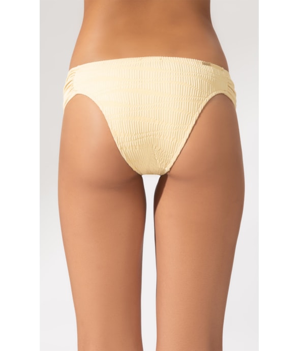 Calcinha Franzida Comfort Marée Amarelo Manteiga