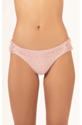 Calcinha Franzida Comfort Mesh Lurex Rosê