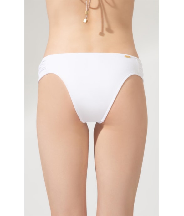 Calcinha Franzida Comfort Sky Branco