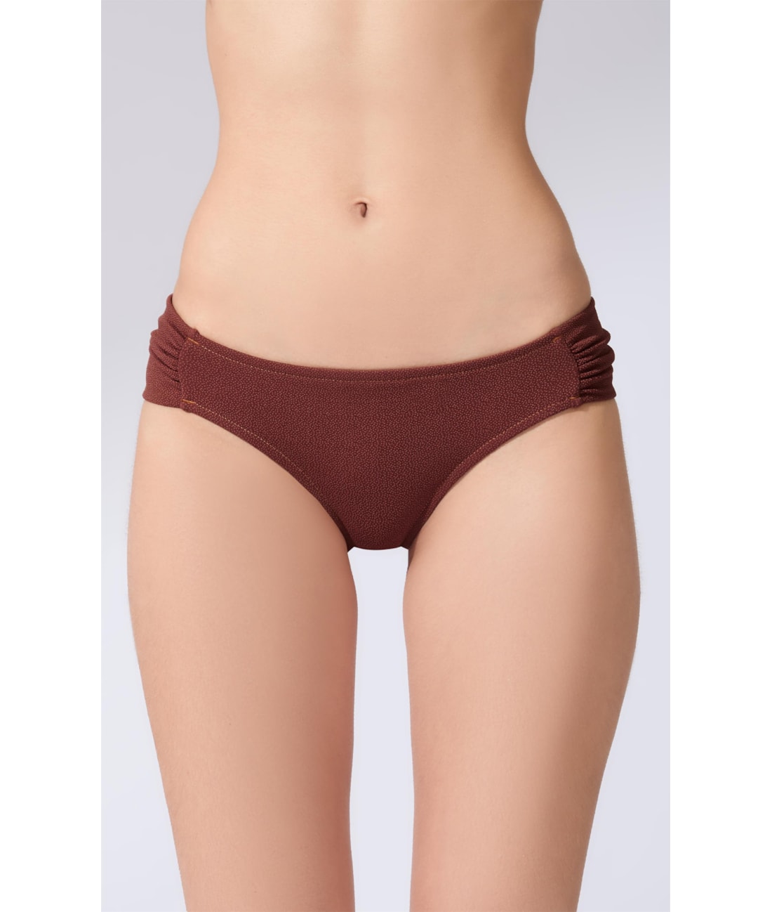 Calcinha Franzida Comfort Sky Marrom