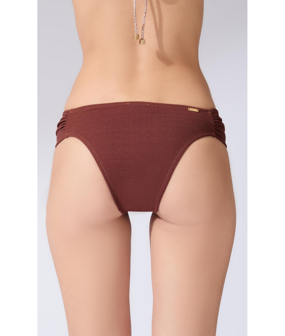 Calcinha Franzida Comfort Sky Marrom