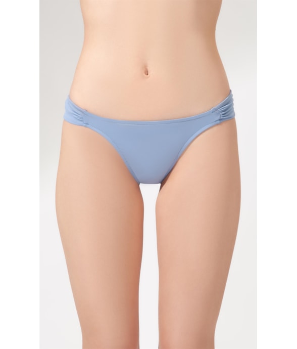 Calcinha Franzida Lateral Allure Azul Seco