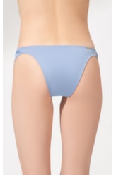 Calcinha Franzida Lateral Allure Azul Seco